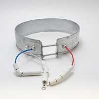 ТЭН термос-чайника (термопота) 700W d=155мм (хомут)   3 провод. вывода L=115мм с кольц. клеммой на конце, с керамическ. изоляторами, для подключения