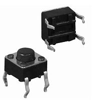 Микрокнопка квадратная тактовая, 4pin, 6x6x4,3мм, L=1,3мм (KAN0611-0431B)