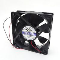 Вентилятор компьютерный DC12V, 120x120x38мм, 7 лопастей, 2800об/мин., подш. качения, 2pin, 0.55A 6.6W JF1238B1HR130-065R, пластик (JF1238B1HR-R)