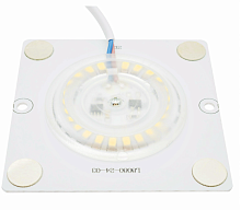 МАТРИЦА СВ/ДИОДНАЯ 220VAC  12W БЕЛЫЙ (4000К),SMD 2835, PF>0,9 (960lm~90W), Габариты;80x80мм c линзой на МАГНИТАХ на алюминиевой подложке IP20,  APEYRO