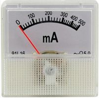 МИЛЛИАМПЕРМЕТР DC0-500мА 40х40 (-5,0) (МиллиАмперметр 500ma 40x40)