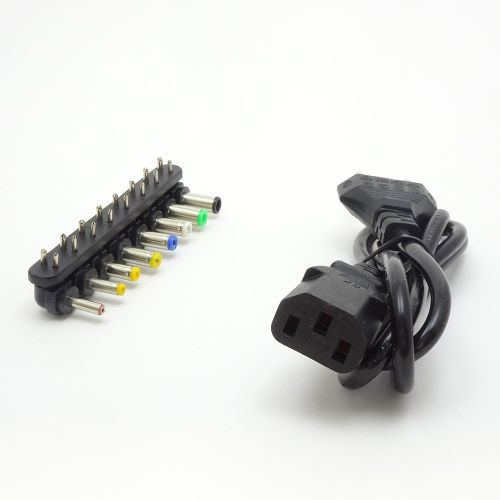 Блок питания универсальный, 12-24V,  4.0A, 96W, штекер: универсальный (8 переходников), вх: AC 220-250V, вх. разъем: евровилка, с кабелем питания JT-9 фото 4