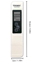 Тестер качества воды TDS/EC-метр TDS5/5B (E-01) (Изм.Жесткости); переключение между измерениями TDS и EC