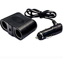 Раздвоитель гнезда прикуривателя с проводом  In-CAR OLESSON 1644 Вх: DC12V-24V; Вых: 100W 2 гнезда (output) 12V/24V; LED индикация; провод L= 0,6м; дл