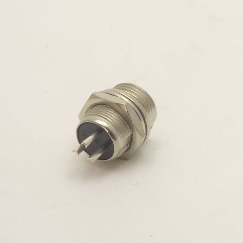 РАЗЪЕМ GX12M-3B   MIC12 3P (D12mm) 3PIN ШТЕКЕР НА КОРПУС под пайку металл с гайкой  (1-566-3) (ответная часть гнездо GX16 12M-3A 12029)  фото 2