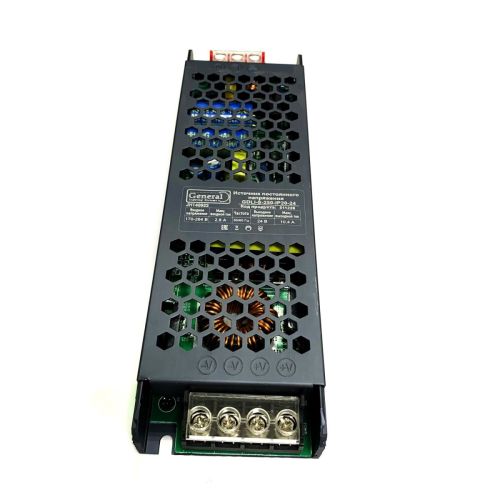 Блок питания для св/д техники, 24V, 10.4A, 250W, разъем под болт, Slim-Strait (узкий), 210x63x24мм, IP22, вх: AC 220-250V, вх. разъем: разъем под болт фото 4