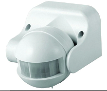 Датчик движения накладной Camelion LX-39/Wh  AC220V; 1200/300W; вр: 5сек-9мин;   IP44  Освещенность: 3-2000 Люкс   фотореле   Угол обнаружения :180 ° 