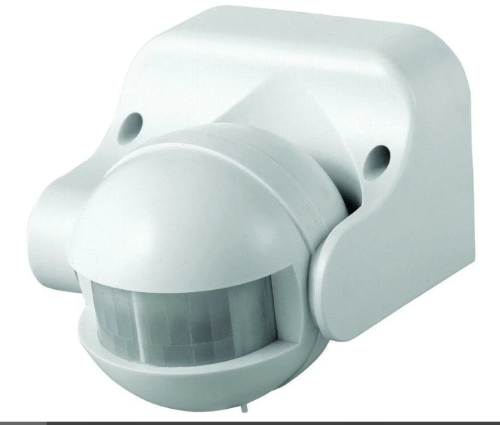 Датчик движения накладной Camelion LX-39/Wh  AC220V; 1200/300W; вр: 5сек-9мин;   IP44  Освещенность: 3-2000 Люкс   фотореле   Угол обнаружения :180 ° 