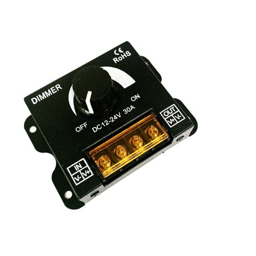 Диммер ( регулятор яркости ) Механический 1канал    DC12-24V;  30A;  360-720W; с защитной крышкой; габариты: 60х89х35мм