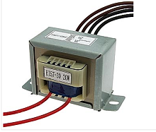 Трансформатор 220V 12V x 2 / 2 x  833mA (0,833A) (EI57*30) (PXB-20C) 2х10W (60x55x50) (крепление) красн-220V , желт.-12V , черн.-12V
