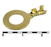 КЛЕММА КОЛЬЦЕВАЯ ПОД М8 НЕИЗОЛ ЛАТУНЬ (внутр.d=8.5mm/ внешн.D=12mm) сечение провода 0,5-0.8мм2 (DJ431-8A-D) (Под обжим)
