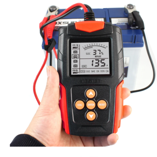 Тестер-анализатор аккумулятора автомобиля 12V/24V FBT-200, FOXSUR BATTERY TESTER, с ЖК-дисплеем: 2,7" , L проводов с "крокодилами"=65см, Испытания акк фото 2