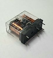 Реле э/м DC12V 16A 8pin, пайка (PCB), Контакты: 1 перекл.группа (1С) (16A/30VDC; 16A/250VAC) 29x12x25мм (OMRON G2R-1-E 12DC 16A) прозрачный корпус