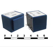 Трансформатор 220V 9V х 2 / 2 х 140ma 4pin (6pin) 27х32х30мм (ТПК-2/ТПГ-2) (Залитый)