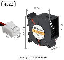 Вентилятор Центробежный "Улитка" 12V 40*40*20, разъем фишка-2pin