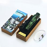 Фонарь св/диодный "JL-320" с компасом и зажигалкой (двойная дуга), 1*LED; ABS пластиковый корпус; 3 реж свечения; камуфляж; Вес: 48гр (с упак 104гр)