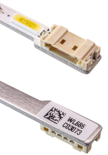 Светодиодная планка для подсветки ЖК панелей 20" 3V (24LED) LTM200KT10_Rev0.2 (255 мм, 24 светодиода) фото 3