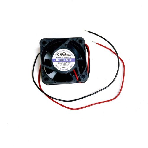 Вентилятор компьютерный DC12V, 40x40x20мм, 5 лопастей, 5000об/мин., подш. скольжения, 2pin, 0.06A 0.8W Jamicon KF0420S1L-R/KF0420S1L-012-243R , пласти