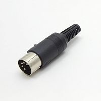 ШТЕКЕР DIN 5 PIN (СШ-5) (7-0251 5p)  пластик на кабель