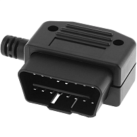 Разъем диагностический OBD II Универсальный корпус с 16-контактным гнездовым разъемом (со штырями), с винтом Необходим для соединения интерфейса компь