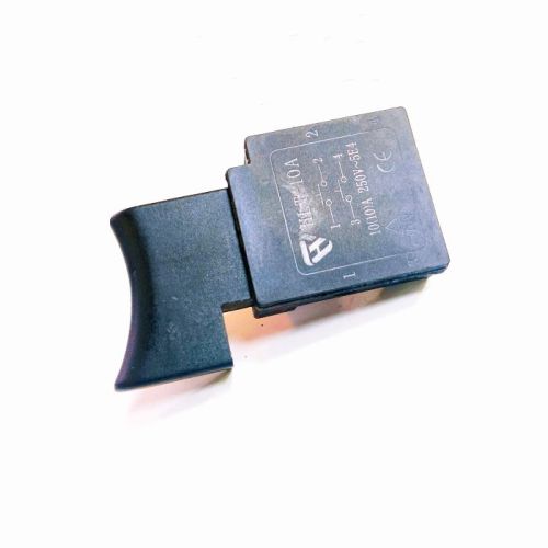 Пусковая кнопка Для электроинструмента, 4pin с фиксацией кнопкой, AC 220/250V 10A, под винт, 29x16x33мм, толкатель: черный, корпус: черный (ИНТЕРСКОЛ  фото 3