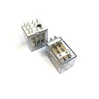 Реле э/м DC12V 5A 11pin, в панель/под клеммы, Контакты: 3 перекл.группы (3С) (30VDC/5A; 240VAC/5A) 26x21x34мм (HE LI SHUN HLS-4453(18F-3)/HH53P)