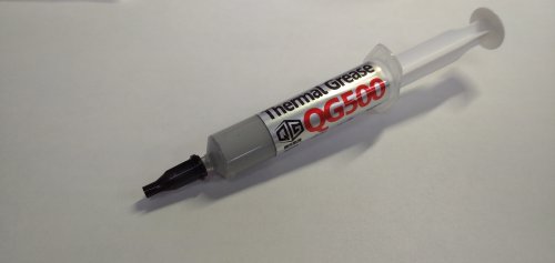 ПАСТА ТЕПЛОПРОВОДНАЯ QG500 5гр. (шприц) (от -60°C до +200°C); предназначена для отвода тепла разогретых деталей, радиаторов и корпуса ПАСТА ТЕПЛОПРОВОДНАЯ QG500 5гр. (шприц) (от -60°C до +200°C); предназначена для отвода тепла разогретых деталей, радиаторов и корпуса