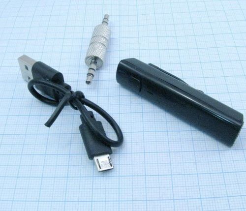 Приемник Bluetooth v3.0+EDR Музыка без проводов для авто и дома A2DP стерео 2,4GHz; Дальн: до 10м; шнур USB-microUSB, перех.3,5 мм шт(AUX),громкая свя фото 2