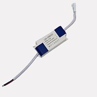 Драйвер для светильников, 300mA, 22-45V, 8-12W, вх: AC 220-250V, вх. разъем: два провода, вых. разъем: 5,5х2,1мм, пластик, IP35, 77x33x22мм, HS-(8-12)