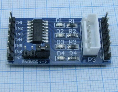 ДРАЙВЕР ШАГОВОГО ДВИГАТЕЛЯ на контроллере ULN2003 (SOIC) для проект.ARDUINO Упр.4-х фазн. двигат; Uпит:5V; Частота: 100 Гц; 31х34мм(-240-)(D3197) ДРАЙВЕР ШАГОВОГО ДВИГАТЕЛЯ на контроллере ULN2003 (SOIC) для проект.ARDUINO Упр.4-х фазн. двигат; Uпит:5V; Частота: 100 Гц; 31х34мм(-240-)(D3197)