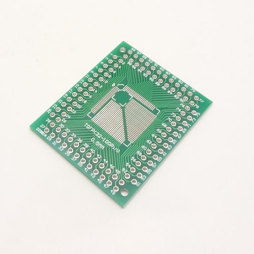 ПЛАТА-ПЕРЕХОДНИК TQPF, HTQFP, LQPF, FQFP 32;44; 64; 80;100pin на проводной монтаж или DIP, шаг 2.54 мм, (PCB) Сторона "А": TQFP(32-100Pin) / шаг вывод фото 2