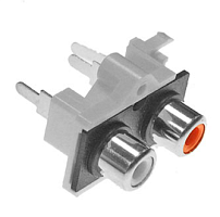 ТЕРМИНАЛЬНЫЙ БЛОК RCA ГНЕЗДО НА КОРПУС 2ШТ (RCA-228)