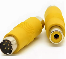 ПЕРЕХОДНИК 7 PIN MINI DIN (SVHS) ШТЕК\1 RCA 