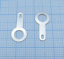 КЛЕММА-ЛЕПЕСТОК КОЛЬЦЕВАЯ ПОД  М5  НЕИЗОЛ d=5,2mm/D=9mm/L=18mm  (Под пайку) ST-5LT   (Лепесток  1-1-5.2-18)  Клемма-кольцо