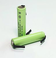 АККУМУЛЯТОР    1,2V    400(300)mAh  Ni-Cd  (R03)(AAA)  ( 10,5*42mm )   (02750)   SUNRISING            (технология ) с лепестками (выводы под пайку)   