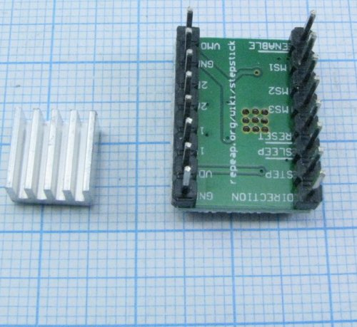 ДРАЙВЕР ШАГОВОГО ДВИГАТЕЛЯ A4988 + радиатор; для ARDUINO (D03) Использ.для биполярн.шагов. nema17 Прим.в обл.3D принтеров. М/сх A4988; Uпит:3,3-5V; Uп фото 2