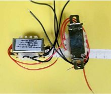 Трансформатор 220V 9V  /  200mA (0.2A) (EI35*12) 1.8W (37х26х30) китай (крепление 46мм) 4pin , Красн-220V , Черн.-9V     