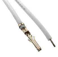 Контакт питания (гнездо) на проводе L=30см (MMF-F 3.00mm AWG24 0.3m White) Белый  (Для разъемов серии MICRO-FIT штекер)