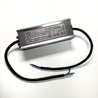 Драйвер для прожектора, 3 000mA, 30-40V, 100W, вх: 100-265V, вх. разъем: два провода, вых. разъем: два провода, металл, IP67, 142x51x38мм