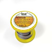 ПРИПОЙ  2,0 мм  100 гр. (катушка) ПОС-40 с каниф. 61/39 Олово- 40%; Свинец- 60%; Tпл.=190°C (Трубка); ЗАО "Завод припоев";  ГОСТ-21931-76