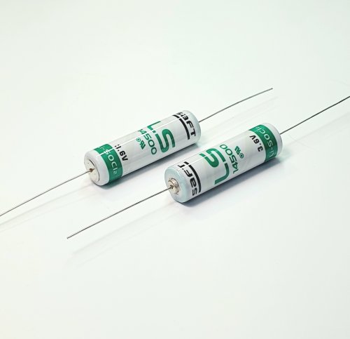 БАТАРЕЙКА ЛИТИЕВАЯ  14500 3.6v 2600mAh С проволоч.выводами SAFT ( LS14500 ) Lithium Li-SOCI2; Разм: R06 ( AA ); P ном: 9,36wh. made in France)