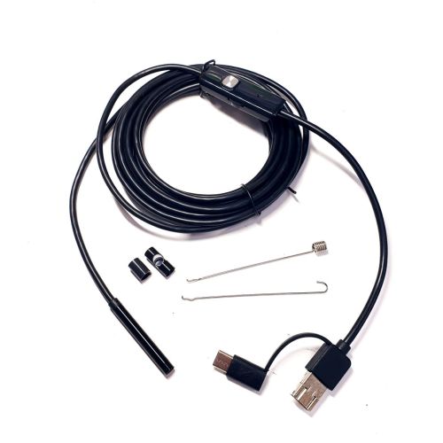 ВИДЕОЭНДОСКОП Гибкая камера "Android 3 in 1" (microUSB + USB + Type-C) (d=5,5мм/мягкий кабель- 3,5м) ; IP67; HD 640*480 ВИДЕОЭНДОСКОП Гибкая камера "Android 3 in 1" (microUSB + USB + Type-C) (d=5,5мм/мягкий кабель- 3,5м) ; IP67; HD 640*480