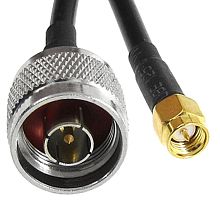 Кабельная сборка N-типа (штекер) / SMA-штекер (внутренняя резьба); кабель RG58U L=5м