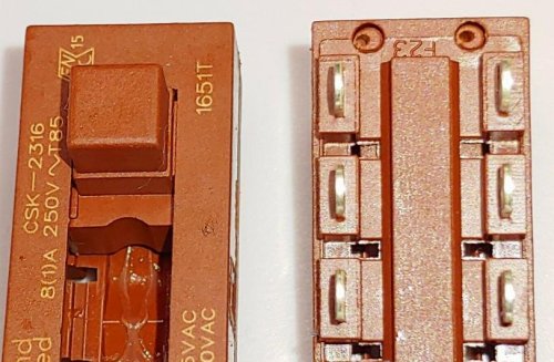 Перекл. Движковый 10 PIN (2гр.x5pin) CSK-2416 ON-ON-ON-ON 8A 250V (DEFOND) 4 положен. (34х13x10мм.) толкатель-(h4,6, d=5мм) вертик. монтаж, корп. плас фото 2