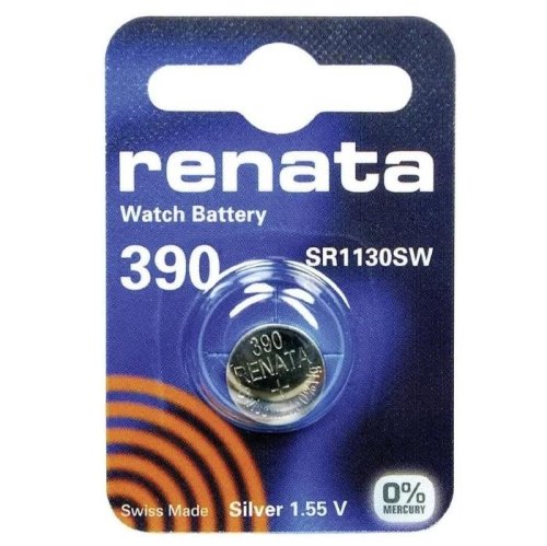 БАТАРЕЙКА 390  SR1130SW <RENATA> (G10) 1,55V (серебряно-цинковая) фото 2