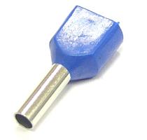 Наконечник втулочный/трубчатый/гильза для кабеля 2 x 2.5mm2 10мм (d-наружн-3,3мм(изол.8,5мм)/d-внутр.-2,2мм(изол.5мм) черный Black DTE02510