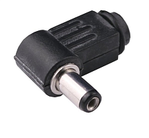 ШТЕКЕР БП 5.5Х2.5Х9MM  пластик угловой (L-образный)
