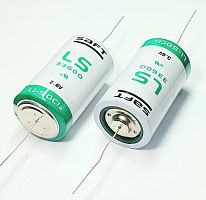 БАТАРЕЙКА ЛИТИЕВАЯ  33600 3.6V 17Ah, с аксиальными выводами, LS33600 SAFT ("D" (R20/373)) (Li-SOCl2) Ток разряда продолжит.=250mA, Импульсный ток (мак
