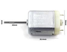 ДВИГАТЕЛЬ ЭЛЕКТРИЧЕСКИЙ DC12V (8-16V) 30.4x24х18mm KF280-V02 (FC280-SC-20150) (вал d=2мм, h-вала=22мм, СО ШЛИЦАМИ на валу 6.0мм)
