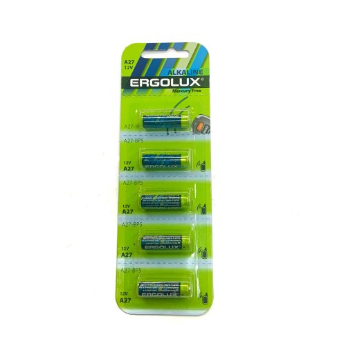 БАТАРЕЙКА A27 (8LR732, GP27A, MN27, L828, V27A, A27BP, G27A) 12V  ERGOLUX